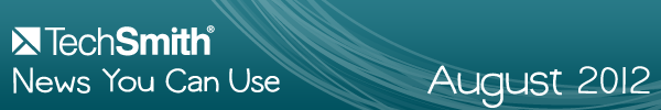 August TechSmith Newsletter Header