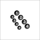 black and white number stamps