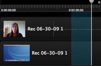 Select region of timeline example