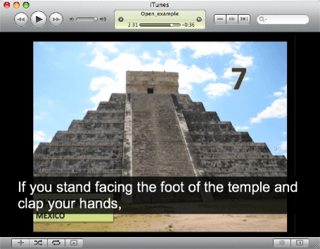Open caption example