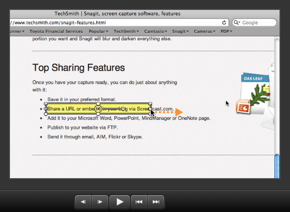 Drag annotation to end point on canvas