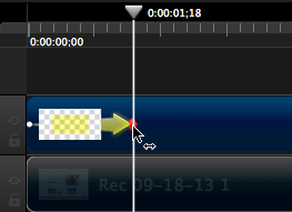 Click end point on animation