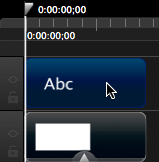 Drag text to track above