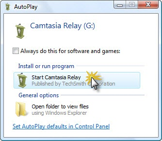 Click to start the portable recorder.