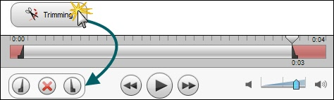 Click Trimming to access the trimming options.