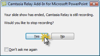 Click to stop recording.
