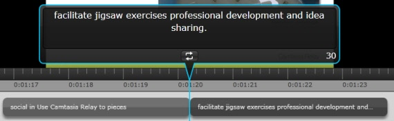 A yellow caption that is too long is split into two captions and no longer exceeds the limit of characters.