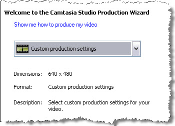 Custom production settings
