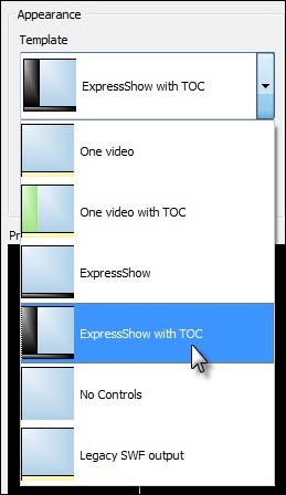 ExpressShow with Table of Contents