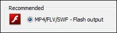 Choose Flash output