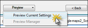 Preview Current Settings