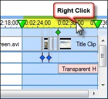 Click top of Timeline by timestamps