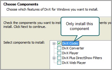Installing DivX