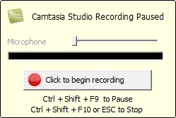 PowerPoint Recording dialog