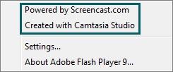 Context menu for video