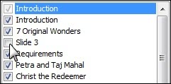 Disable entries