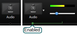 Audio option enabled