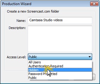 Create a New Folder dialog