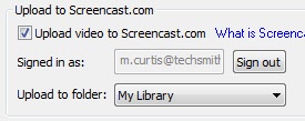 Upload to Screencast.com