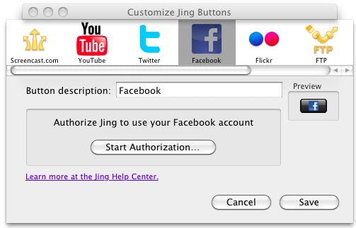 facebook dialog