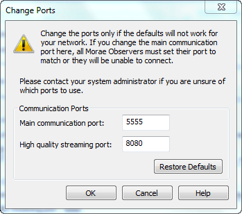 Recorder Communication Port dialog