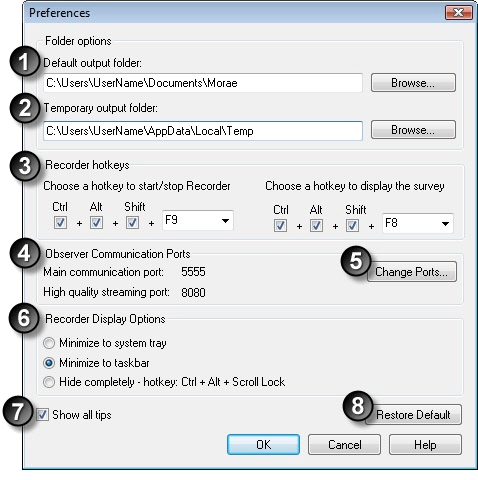 Recorder Preferences