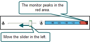 High audio level.