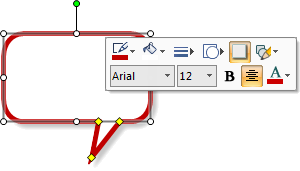 callout mini toolbar