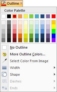 outline menu
