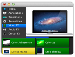 Camtasia for Mac User Interface