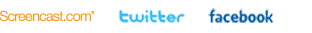 sharing options, facebook, screencast, youtube