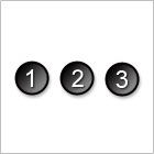 large black and white numbers
