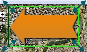 Drag handles to resize