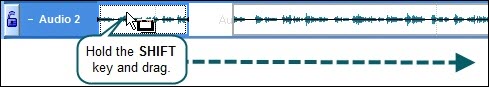 Hold the Shift key and drag to chain move
