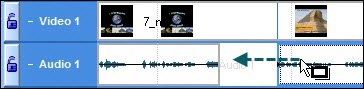 Drag audio clip along track