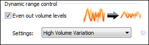 Even out volume levels option