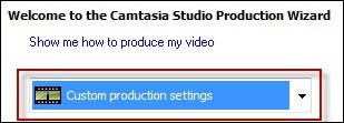 Custom production settings