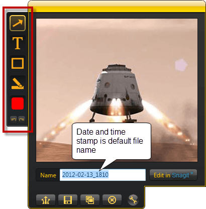 image editing interface