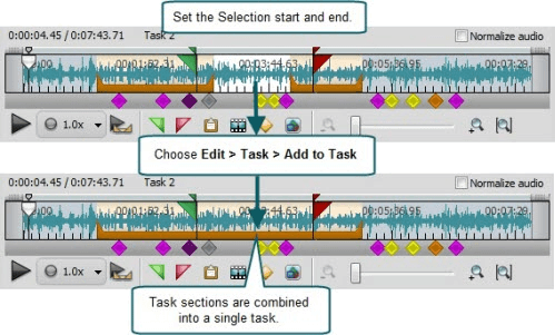 Add selection to task - example two