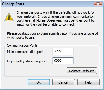 Change the port to connect Observer.