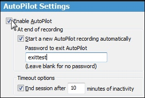 Click to enable AutoPilot.