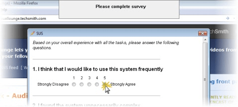 Survey in AutoPilot test.