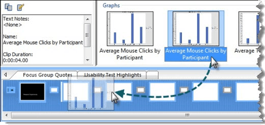 Drag a graph from the Clip Bin.