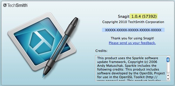 Snagit on Mac dialogue box