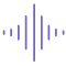 Sound waveform icon.