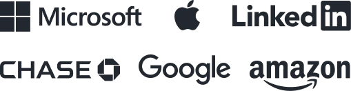 Apple inc., Microsoft, Amazon.com, Google, Chase, LinkedIn