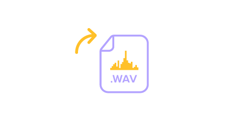 Illustration of a WAV file to indicate saving audio.