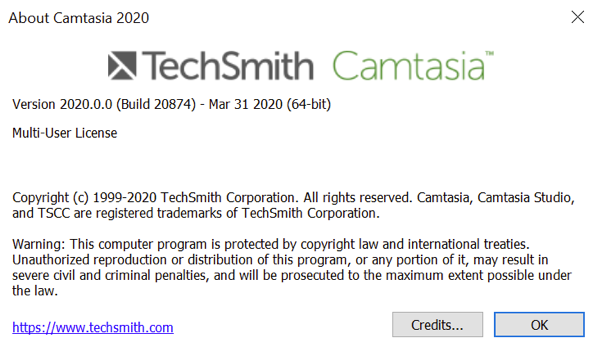 Find your version of Camtasia