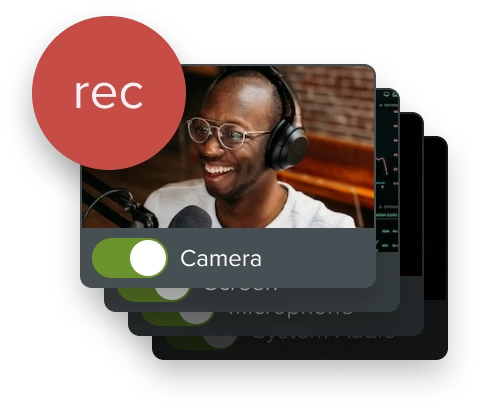 Capture tools: camera, microphone, system audio, and cursor data