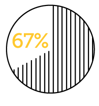 67 percent icon.